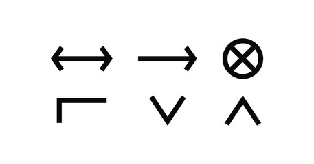 Set of logical operators symbols. Set of logical operators icons - obrazy, fototapety, plakaty