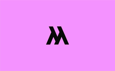 Obraz premium pink logo letter M
