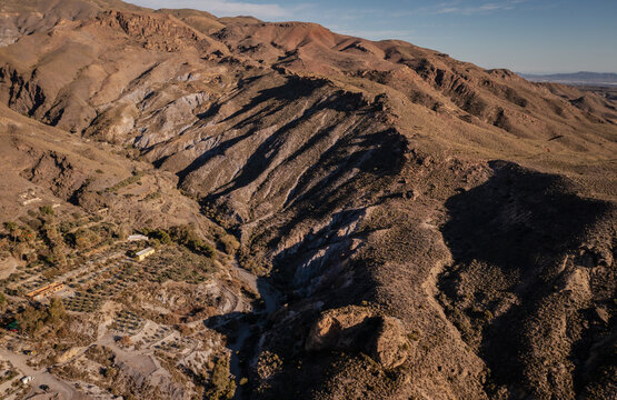 Southern Spain famous movie locations
Aerial view of nature landscape in the Sierra de Alhamilla in Pechina Andalusia