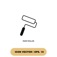 paint roller icons  symbol vector elements for infographic web