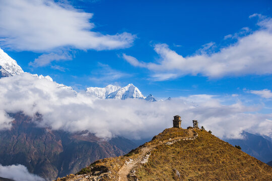 Edmund Hillary Monument Near Namche Bazar Village, Nepal