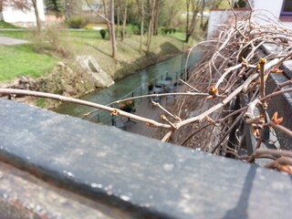 By the river- a look under the bevel from the bridge
