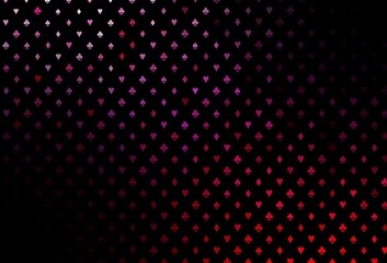 Dark purple, pink vector texture with playing cards.