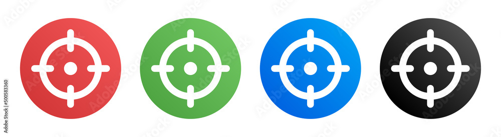 Poster target icon set. sniper target icon vector illustration.