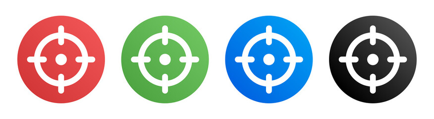 Target icon set. Sniper target icon vector illustration.