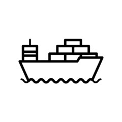 ship new icon vector simple
