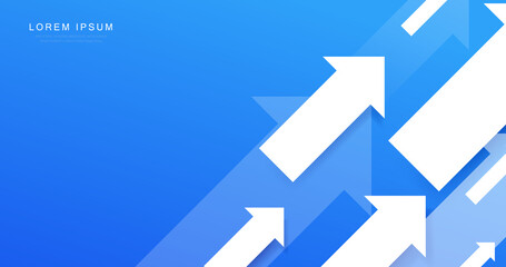 Business arrow background. Finance growing arrows with success concept