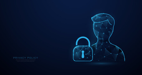 User login 3d icon. Personal internet privacy protection. App security