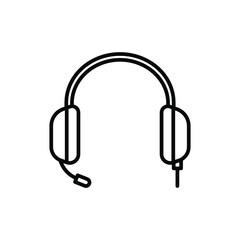 Headset isolated icon design template