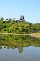 大洲城 天守閣・台所櫓と肱川