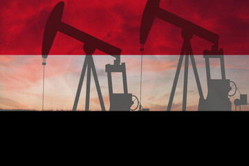 Yemen oil industry concept, industrial illustration. Yemen flag and oil wells, stock market,...