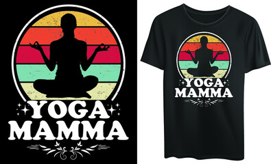 
Yoga mamma typography t-shirt design, yoga, meditation  