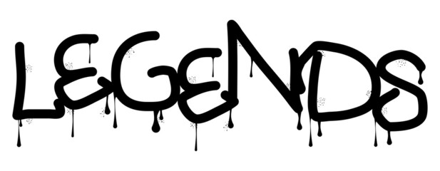 Legends colored Graffiti tag. Abstract modern street art decoration performed in urban painting style. © Robert