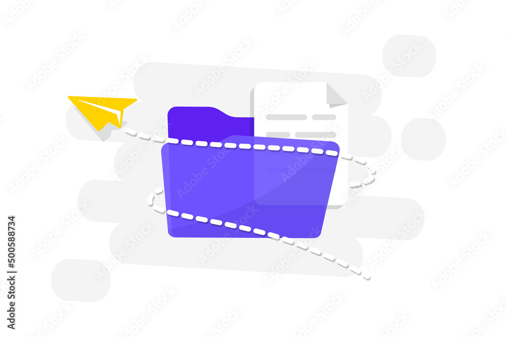 Leinwandbilder upload document. uploading file flat icon. share or send document file. uploading, downloading, sync