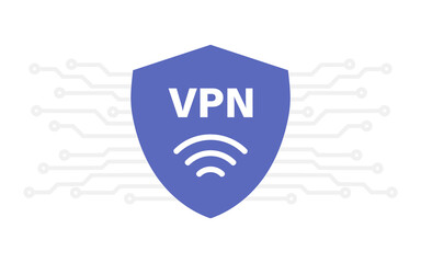 Mobile VPN service concept. Phone with secure VPN connection concept. Virtual private network. Cyber security, secure web traffic. Internet security software. Protect personal data in smartphone