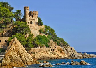 Fototapeta na wymiar Historic castle in Lloret de Mar, Girona - Spain 