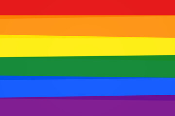 Gay Pride Month in June. LGBTQ multicolored rainbow flag. Original color symbol of gay pride concept design background, illustration banner