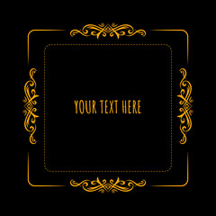 vintage frame with minimal ornament