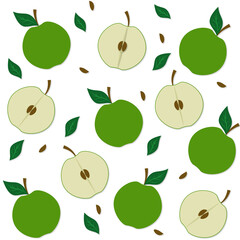 background with green apples