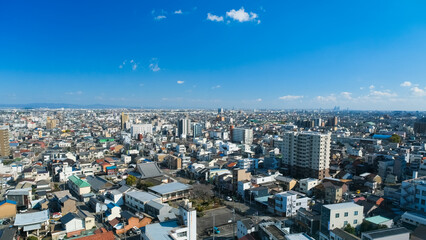 愛知県一宮市 一宮市役所展望台から見る風景（名古屋方面）