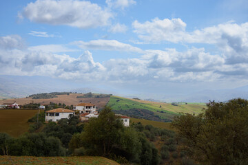 Fototapeta na wymiar View of a very beautiful valley of Abdalajis, Andalusia, Spain