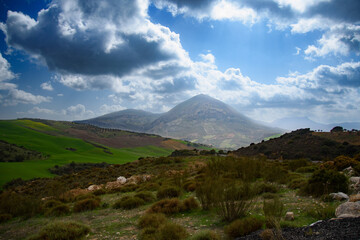 Obraz na płótnie Canvas View of a very beautiful valley of Abdalajis, Andalusia, Spain