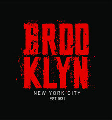 Brooklyn typography tee shirt design graphic