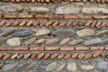 Background of stone and brick wall texture photo