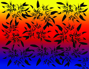 Fototapeta premium Sort floral gradient bermuda print