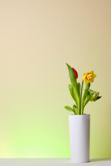 Spring flowers with copy space