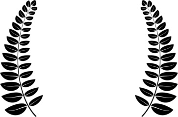 Award laurel decoration element. Laurel wreath. First place award.