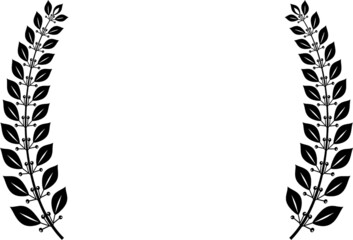 Award laurel decoration element. Laurel wreath. First place award.