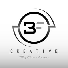 Initial Letter BF Logo With Creative Modern Business Typography Vector Template. BF Circular Letter Logo with Circle Design.