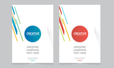 Cover design for annual report and business catalog, magazine, flyer or booklet. Brochure template layout. A4 cover vector EPS-10