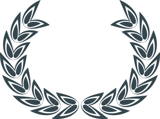 Award laurel decoration element. Laurel wreath. First place award.