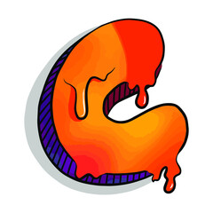 Colorful C Letter Illustration.