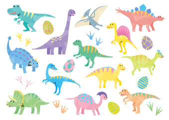 手描き風の可愛い恐竜