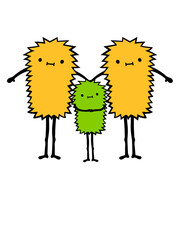 Kind Familie Monster 