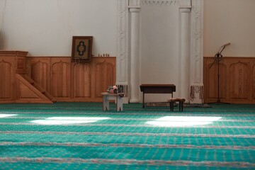 Quran holy book of islam in mosque interior