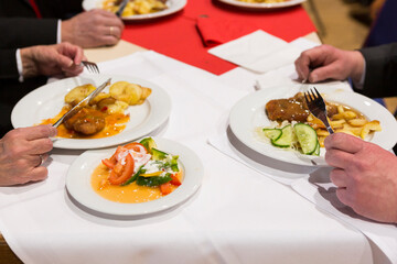 Business Essen bei der Messe