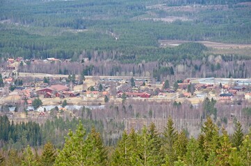 The small town of Bj&ouml;rbo in rural Dalarna