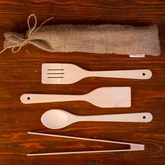 wooden spatulas for mixing food