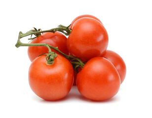 Ripe tomatoes isolated on white background 