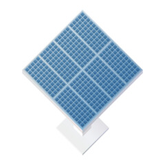 Vector illustration of solar panel isolated on whit background. The solar energy equipment