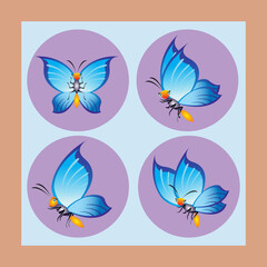 Fototapeta na wymiar Butterfly Blue