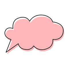  bubble speech pink color cloud