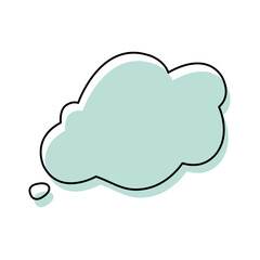 bubble speech blue color cloud