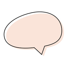  bubble speech pink color oval cloud