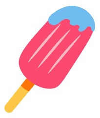 Ice cream, icy frozen dessert on stick summer