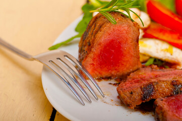 beef filet mignon grilled with vegetables